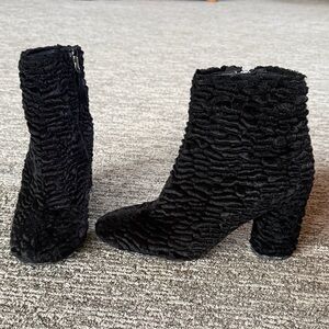 ZARA Elegant Faux Fur Ankle Boots